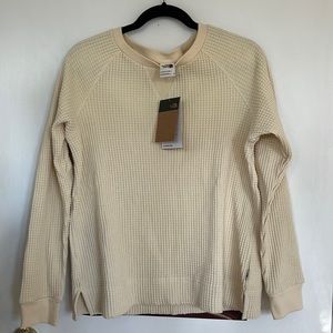 North Face Waffle Long Sleeve Top Womens Sz Large